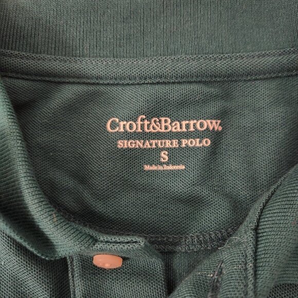 Croft & Barrow Signature Polo Shirt Mens Small Short Sleeve Golf Green NEW NWT - Picture 4 of 8